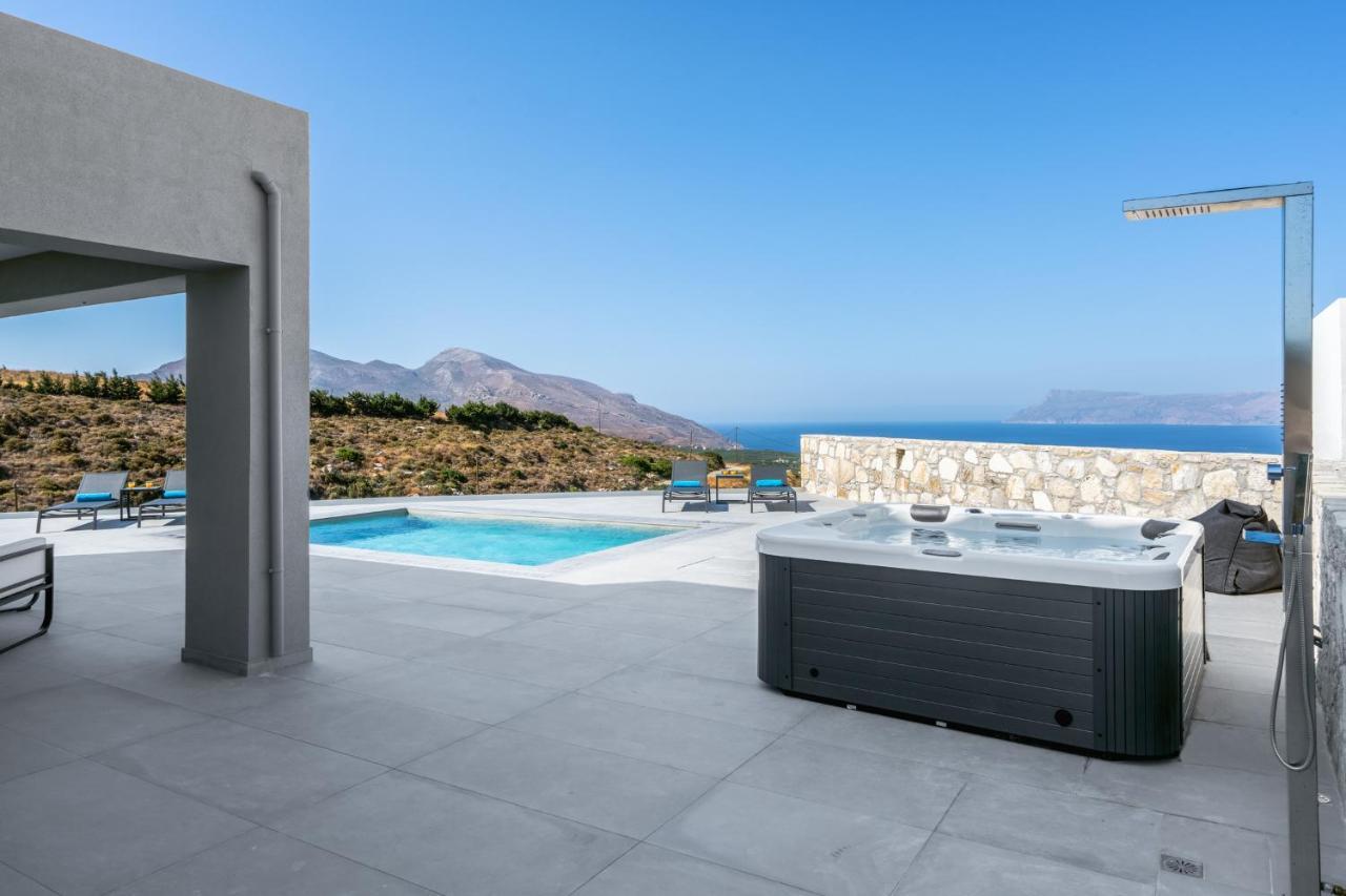 Luxurious Villa Cretan Aura With Private Heated Pool, Jacuzzi And Playroom Agios Ioannis  Екстер'єр фото
