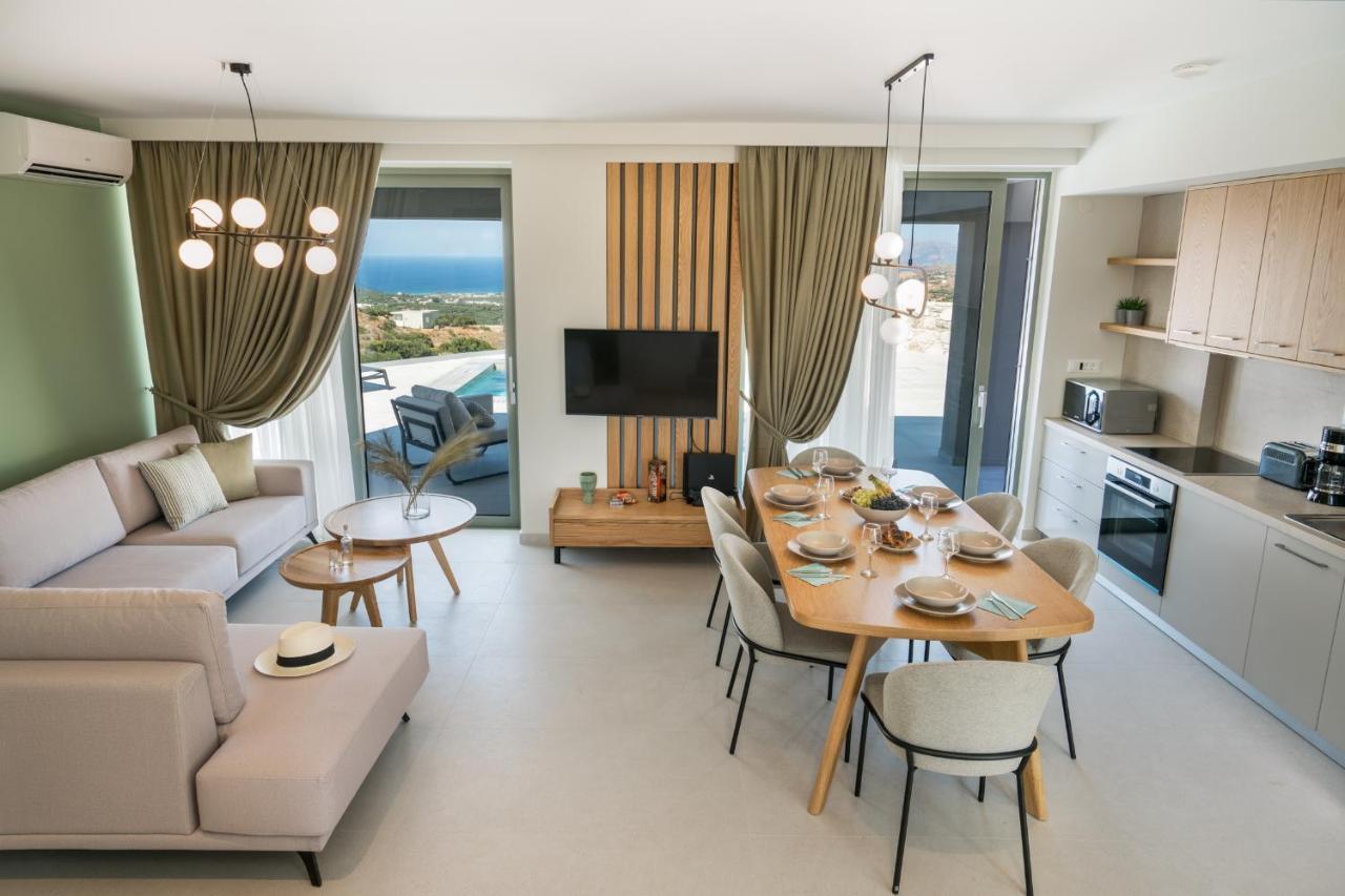 Luxurious Villa Cretan Aura With Private Heated Pool, Jacuzzi And Playroom Agios Ioannis  Екстер'єр фото